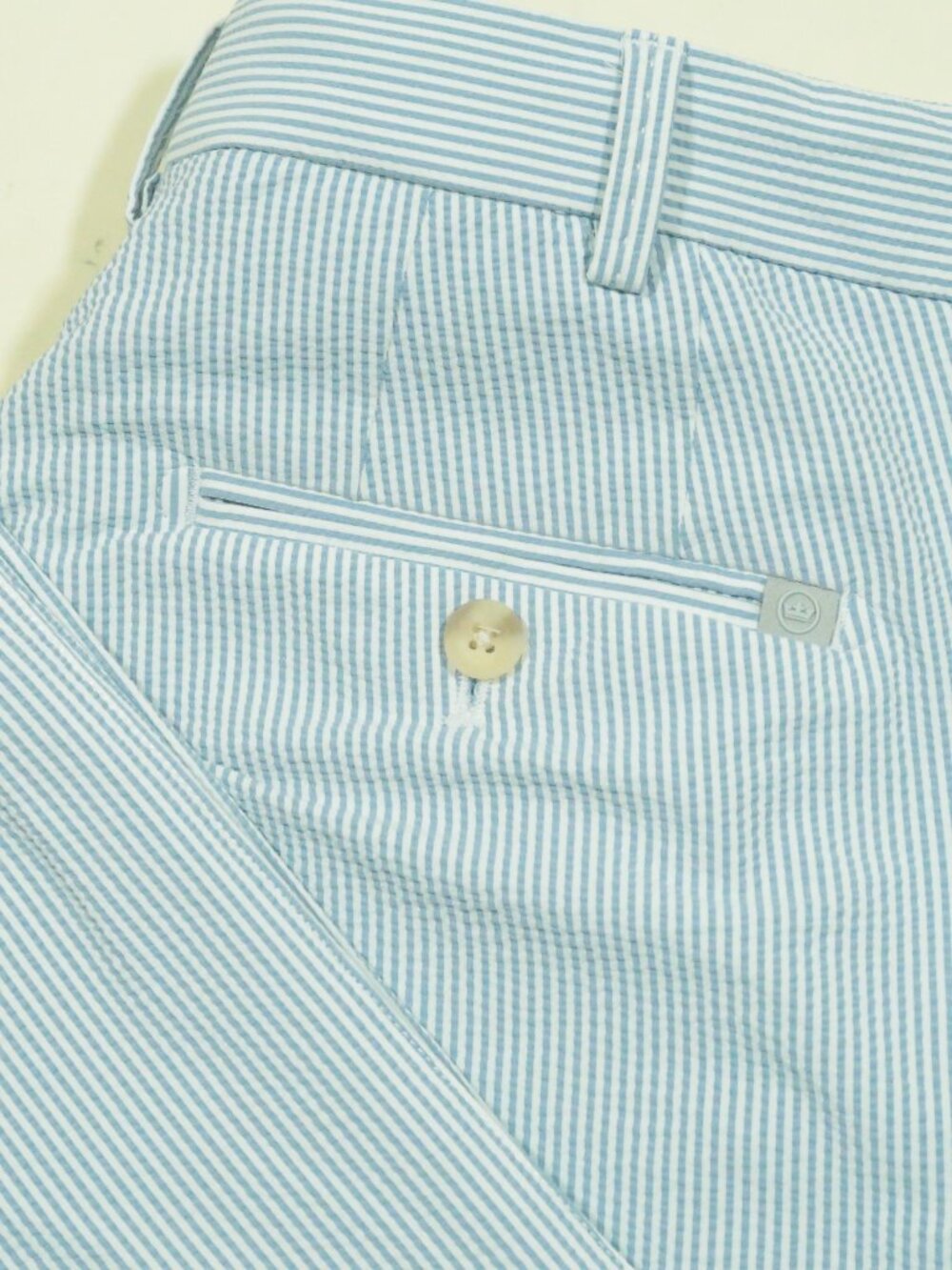 Peter Millar Crown Crafted Matlock Seersucker Performance Pants Mens 32 Blue